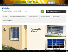 Tablet Screenshot of fenstergitter-versand.de